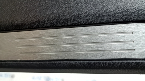 Prag ușă stânga față Volvo XC60 18-26 negru cu inserție cromată, zgârieturi, zgârieturi pe crom