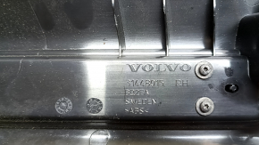 Ornament prag ușă dreapta față Volvo XC60 18-26 negru cu inserție cromată, zgârieturi, zgârieturi pe crom