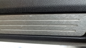 Ornament prag ușă dreapta față Volvo XC60 18-26 negru cu inserție cromată, zgârieturi, zgârieturi pe crom
