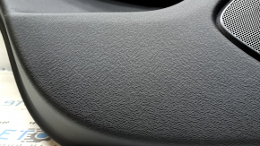 Ornament ușă, placă spate stânga, Volvo XC60 18-22, piele neagră, cotiera și inserție, piele neagră, cu capac difuzor, zgârieturi