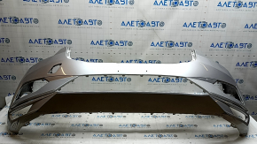 Bara față neaderentă Volvo XC60 18-21 fără asistență la parcare și spălătoare faruri, argintie, găuri nemontate din fabrică, crăpătură