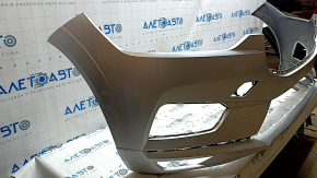 Bara față neaderentă Volvo XC60 18-21 fără asistență la parcare și spălătoare faruri, argintie, găuri nemontate din fabrică, crăpătură