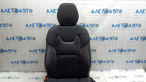 Сиденье водительское Volvo XC60 18-22 с airbag, электрическое, подогрев, кожа черная, с блоком управления, царапины, примято