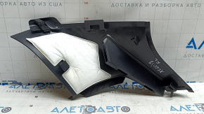 Ornament stâlp spate în spatele geamului stânga Volvo XC60 18-26 negru, zgârieturi