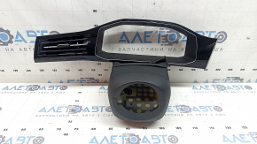 Ornament panou frontal negru VW Jetta 25-26, ramă panou de bord, cu deflector, cu ramă coloană de direcție, zgârieturi