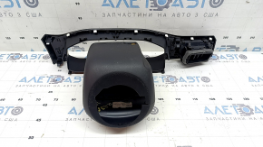 Ornament panou frontal negru VW Jetta 25-26, ramă panou de bord, cu deflector, cu ramă coloană de direcție, zgârieturi