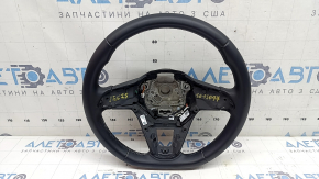 Volan VW Jetta 22-26 din piele neagră, fără butoane și ornamente, zgârieturi, lovituri