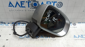 Зеркало боковое правое в сборе Volvo XC60 18-26 14 пинов, поворотник, автозатемнение, подогрев, BSM, серебро, царапина, тычки