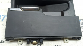 Cutie de buzunar pentru consolă centrală Volvo XC60 18-26, neagră cu crom, zgârieturi
