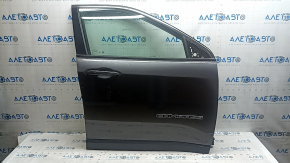 Дверь в сборе передняя правая Jeep Compass 17-26 keyless, графит PAU, царапины, царапины на молдинге, царапины на накладке