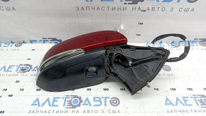 Зеркало боковое правое в сборе Toyota Highlander 20-22 12 пинов, поворотник, подсветка, подогрев, автоскладывание, BSM, красное, без заглушки кронштейна