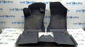 Set covorașe interioare, cauciuc, Jeep Compass 17-26, negre, tip 2, pentru curățare
