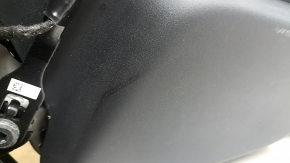 Сиденье пассажирское Jeep Compass 22-22 с airbag, механическое, кожа, серая+черная, с коричневой и серой строчкой, перфорация, под чистку, потертости, царапины