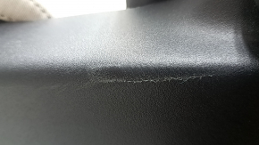 Сиденье пассажирское Jeep Compass 22-22 с airbag, механическое, кожа, серая+черная, с коричневой и серой строчкой, перфорация, под чистку, потертости, царапины