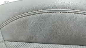 Сиденье пассажирское Jeep Compass 22-22 с airbag, механическое, кожа, серая+черная, с коричневой и серой строчкой, перфорация, под чистку, потертости, царапины