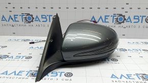 Ansamblu oglindă retrovizoare stânga Mercedes Clasa C W205 16-21 10+8+2 pini, semnalizator, încălzit, cu iluminare din spate, reglare automată a intensității luminii, BSM, grafit, zgârieturi, crăpătură pe căptușeală