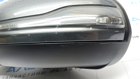 Ansamblu oglindă retrovizoare stânga Mercedes Clasa C W205 16-21 10+8+2 pini, semnalizator, încălzit, cu iluminare din spate, reglare automată a intensității luminii, BSM, grafit, zgârieturi, crăpătură pe căptușeală