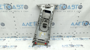 Ornament stâlp central, curea superioară, stânga, Nissan Murano 25-26, bej, cu funingine, fixare ruptă