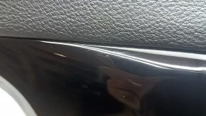 Обшивка двери карточка передняя правая Jeep Compass 22-22 серая с черным, вставка кожа коричневая, под химчистку, царапины, побелел пластик, тычка