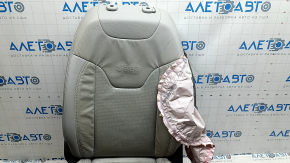 Сиденье водительское Jeep Compass 22-22 с airbag, электро, кожа, серая+черная, перфорация, под чистку, царапины, трещина, стрельнувшее