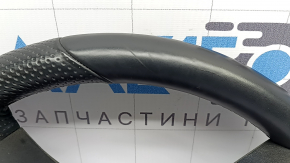 Volan fără padele pentru Mercedes Clasa C W205 17-18, piele neagră, încălzit, zgârieturi