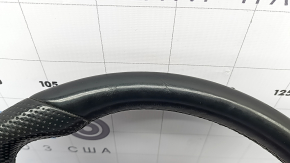 Volan fără padele pentru Mercedes Clasa C W205 17-18, piele neagră, încălzit, zgârieturi