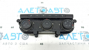 Control climatic VW Taos 22-24 negru cu crom, pentru scaune încălzite, crom oxidat