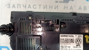 Control climatic VW Taos 22-24 negru cu crom, pentru scaune încălzite, crom oxidat