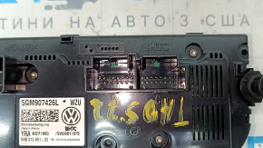 Control climatic VW Taos 22-24 negru cu crom, pentru scaune încălzite, crom oxidat