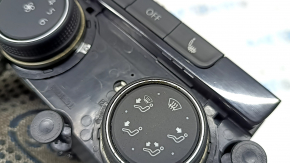 Control climatic VW Taos 22-24 negru cu crom, pentru scaune încălzite, crom oxidat