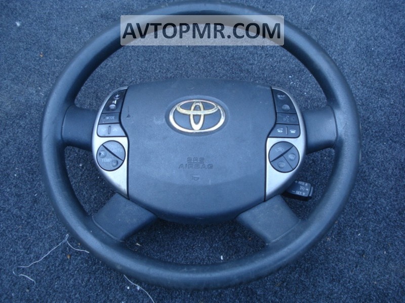 Руль голый Toyota Prius 20 04-09 резина черный