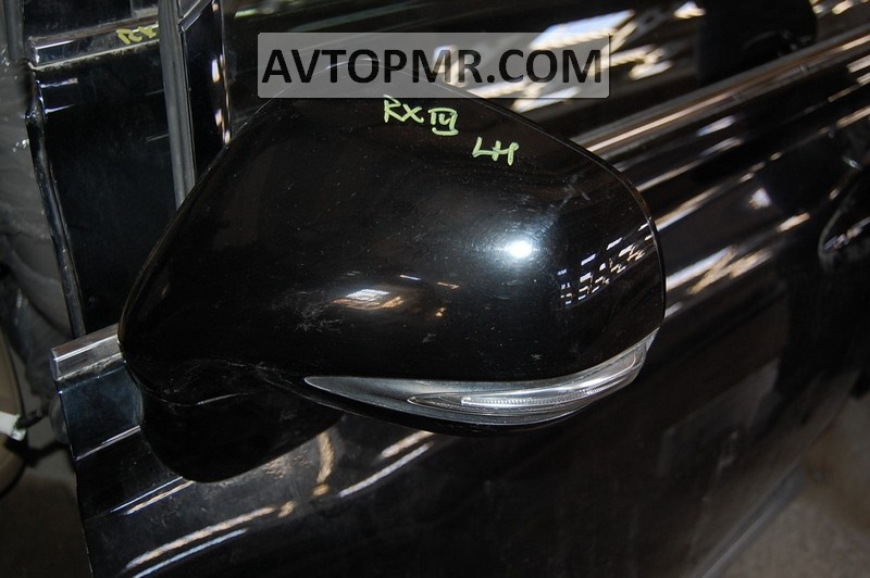 Зеркало боковое левое в сборе черное без камеры Lexus RX350 RX450h 10-12 USA