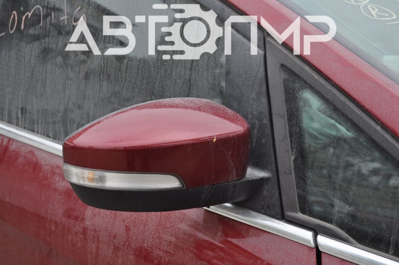 Зеркало боковое правое в сборе Ford C-max MK2 13-18 9 пинов, поворотник, подогрев, бордовое, с крышкой