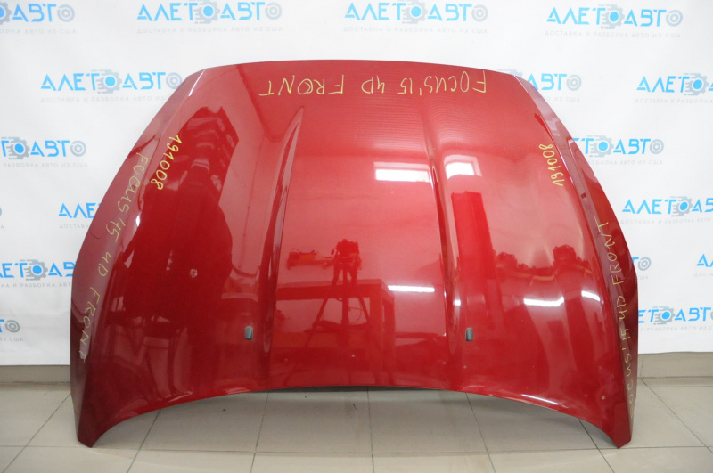 Капот голый Ford Focus mk3 15-18 рест красный RR