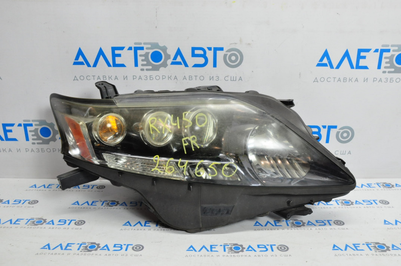 Фара передняя правая Lexus RX450h 10-12 дорест LED, под полировку