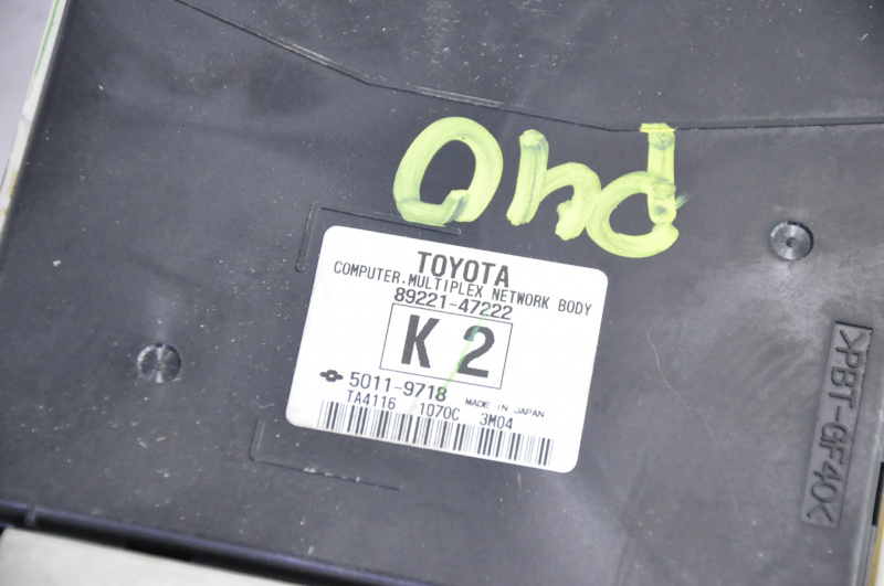 COMPUTER, MULTIPLEX NETWORK BODY Toyota Prius V 12-17