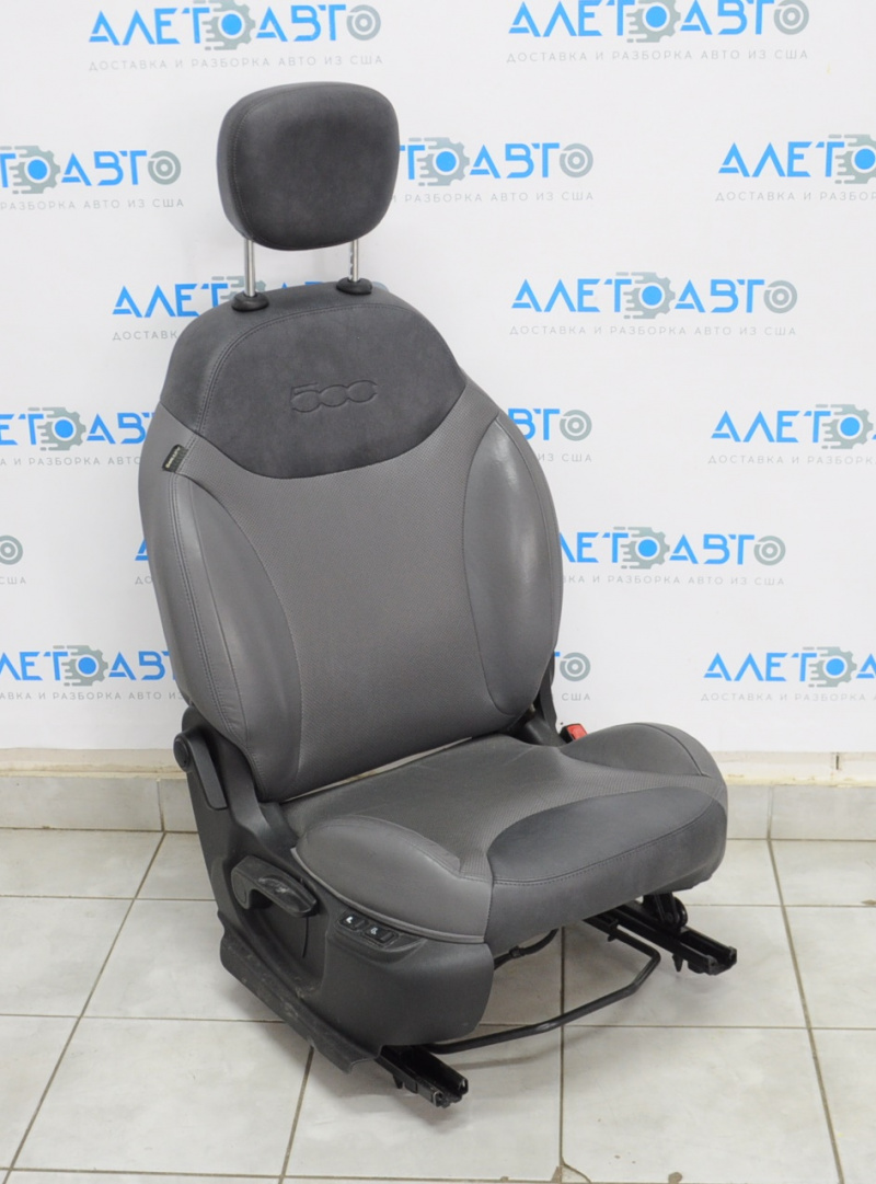 Пассажирское сидение Fiat 500L 14-15 с airbag, механ, кожа сер, подогрев