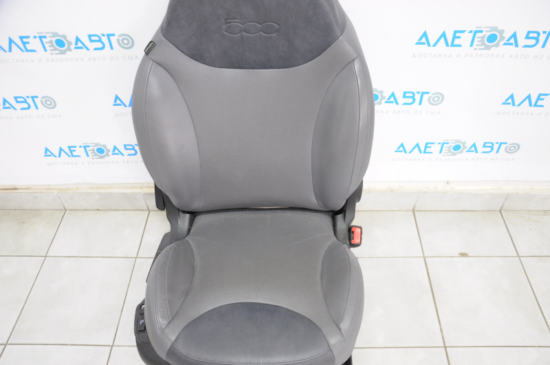 Пассажирское сидение Fiat 500L 14-15 с airbag, механ, кожа сер, подогрев