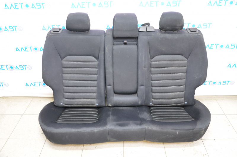Задний ряд сидений 2 ряд Ford Fusion mk5 13-15 ткань черн, белая строч