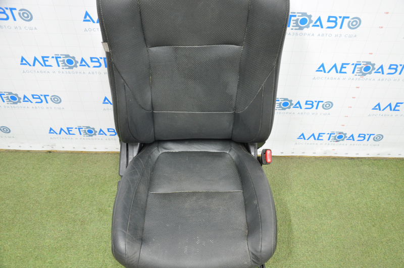 Пассажирское сидение Mitsubishi Outlander 14-18 дорест с airbag, механич, кожа черн