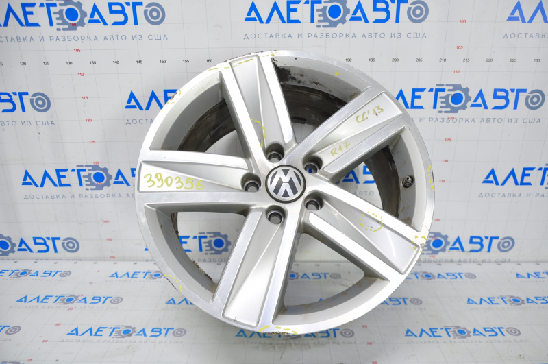 Диск колесный R17 VW CC 08-17 бордюрка, полез лак