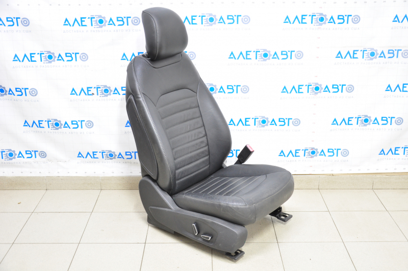 Пассажирское сидение Ford Fusion mk5 13-14 с airbag, электро, с подогревом, кожа черн