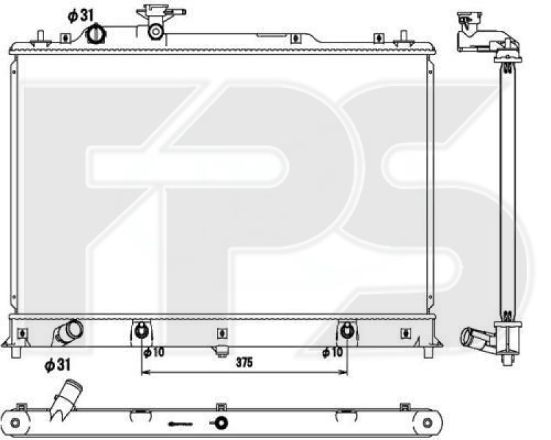 Радиатор охлаждения вода Mazda CX-7 06-09