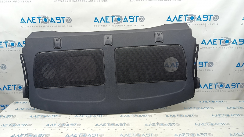Полка задняя Audi A6 C7 12-15 дорест без шторки, черн, слом креп