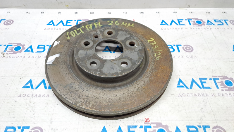 Диск тормозной передний правый Chevrolet Volt 16-19 275/26мм ржавый