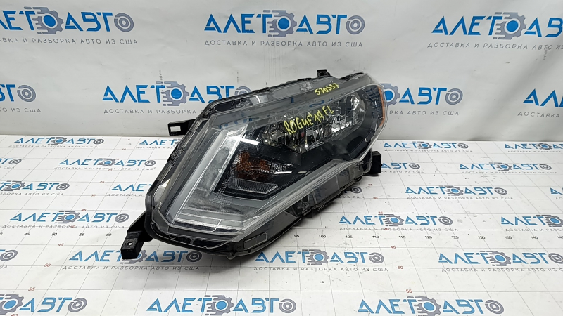 Far stanga fata Nissan Rogue 17 - halogen gol, nisip, suport rupt