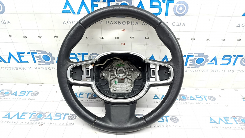Руль голый Volvo XC90 16-26 кожа черная, без подогрева и лепестков, потерт