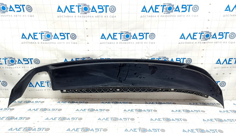 Губа заднего бампера VW Passat b8 16-19 USA R-Line, черный глянец