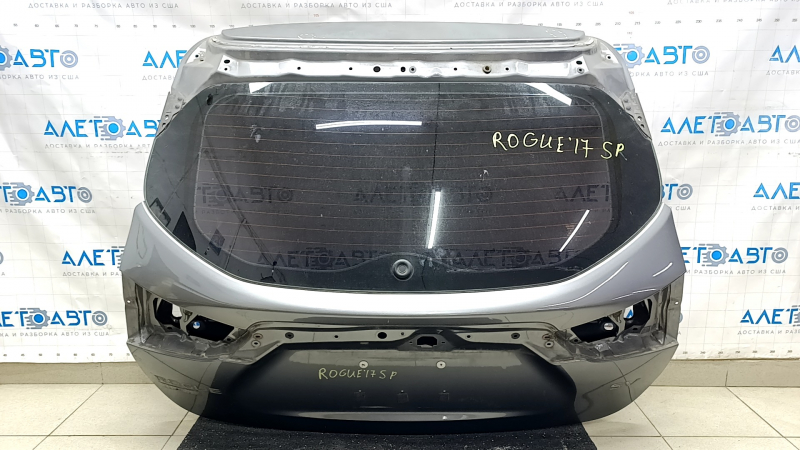 Дверь багажника голая со стеклом Nissan Rogue Sport 17-22 графит KAD, тычки