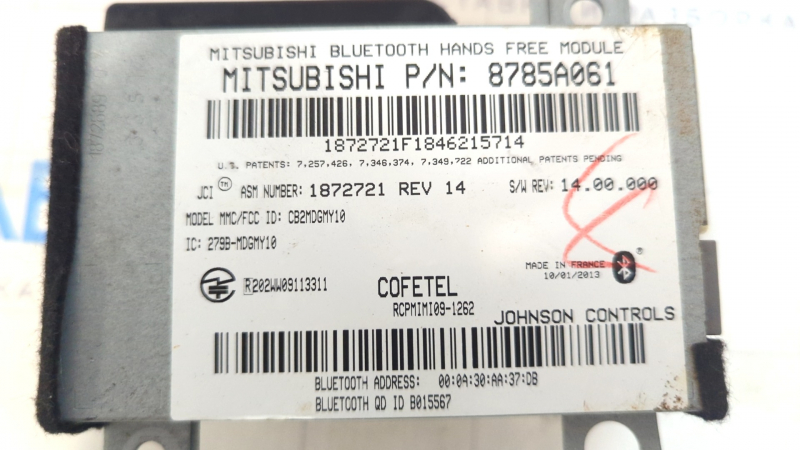 Bluetooth Hands Module Mitsubishi Outlander Sport ASX 10-25